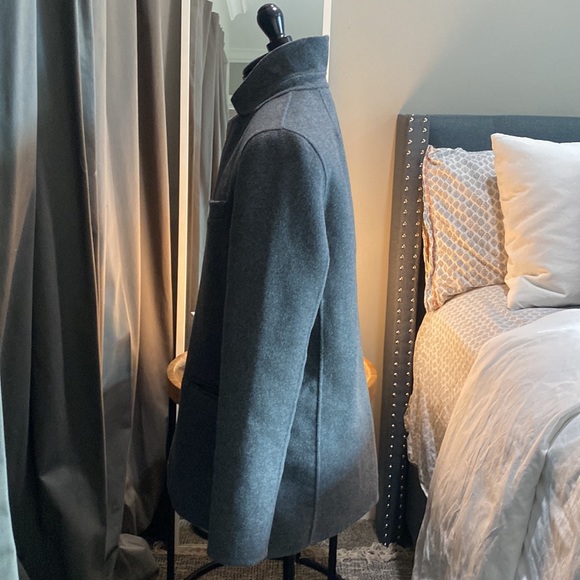 Women's J.Crew Leighton Blazer Jacket Double Faced Wool Size 2 Charcoal BJ930 - Picture 4 of 10